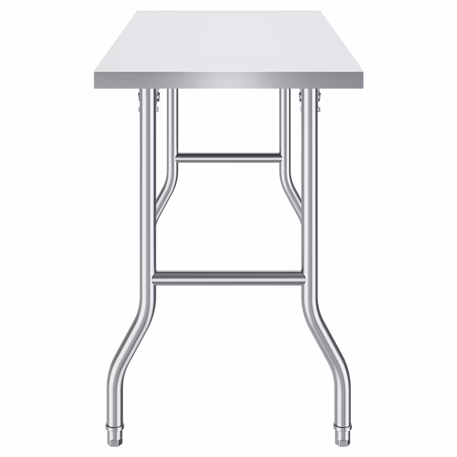 VEVOR Commercial Worktable Workstation 48 X 24 Inch Folding Commercial Prep Table, Heavy-duty Stainless Steel Folding Table With 661 Lbs Load, Kitchen Work Table, Silver Stainless Steel Kitchen Island