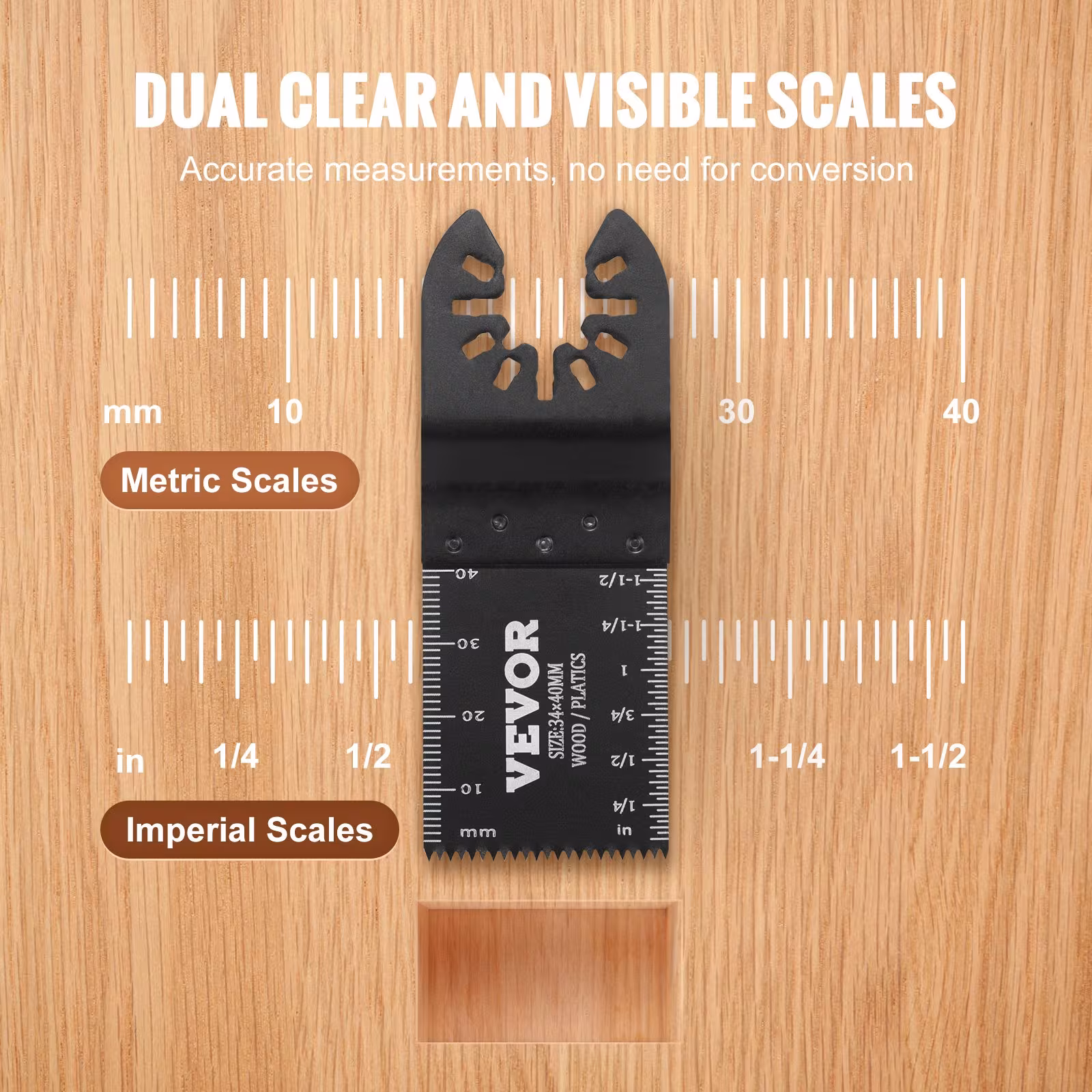 VEVOR 50PCS Oscillating Saw Blades, Universal Quick Release Oscillating Saw Blades, Multitool Tool Blades For Wood Plastic Aluminum,