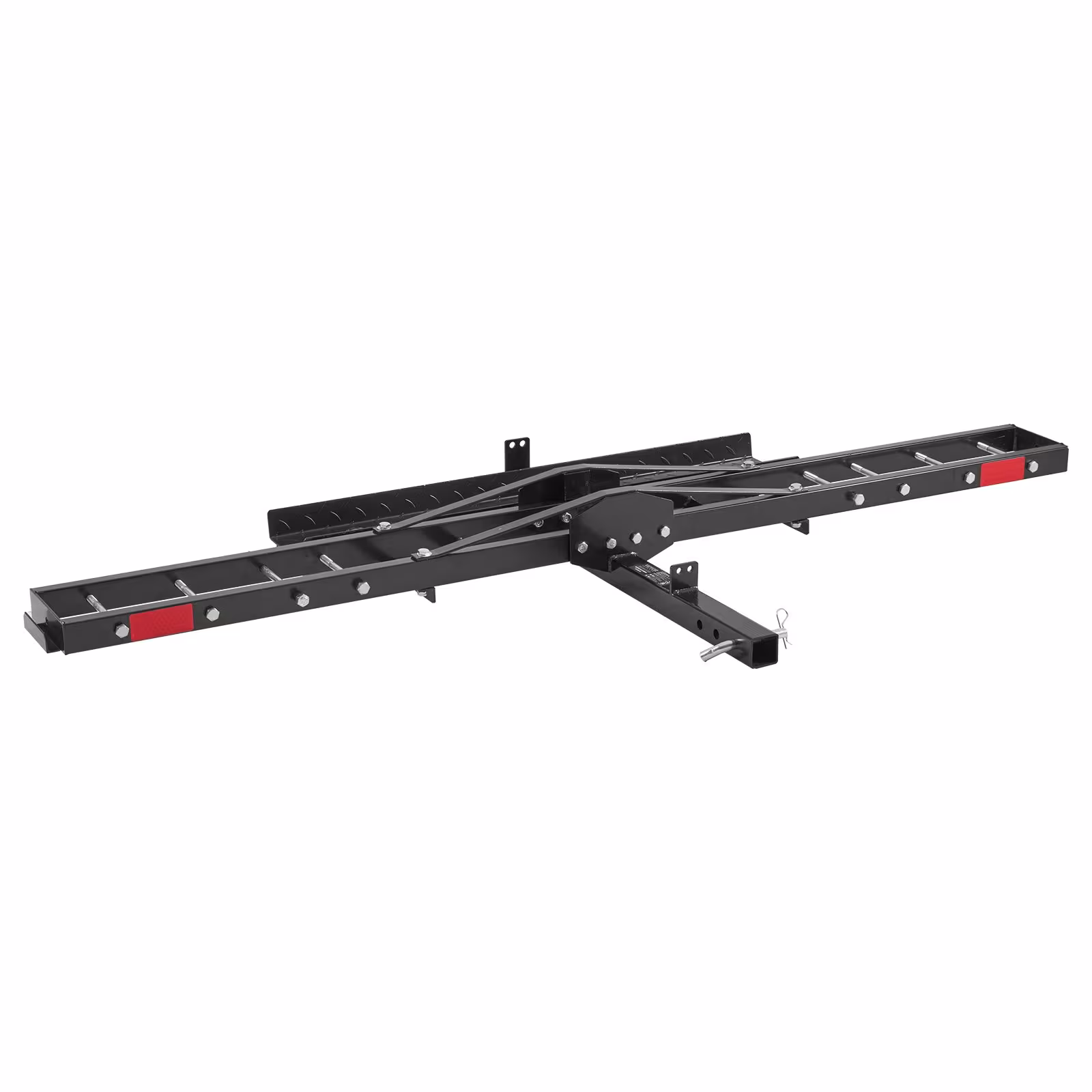 Motorcycle Carrier, 600 LBS Steel Motorcycle Carrier Hitch Mount With Ramp, Scooter Dirt Bike Trailer Hauler With Ratchet Straps And Stabilizer, For Car, Truck With 2 Hitch Receiver