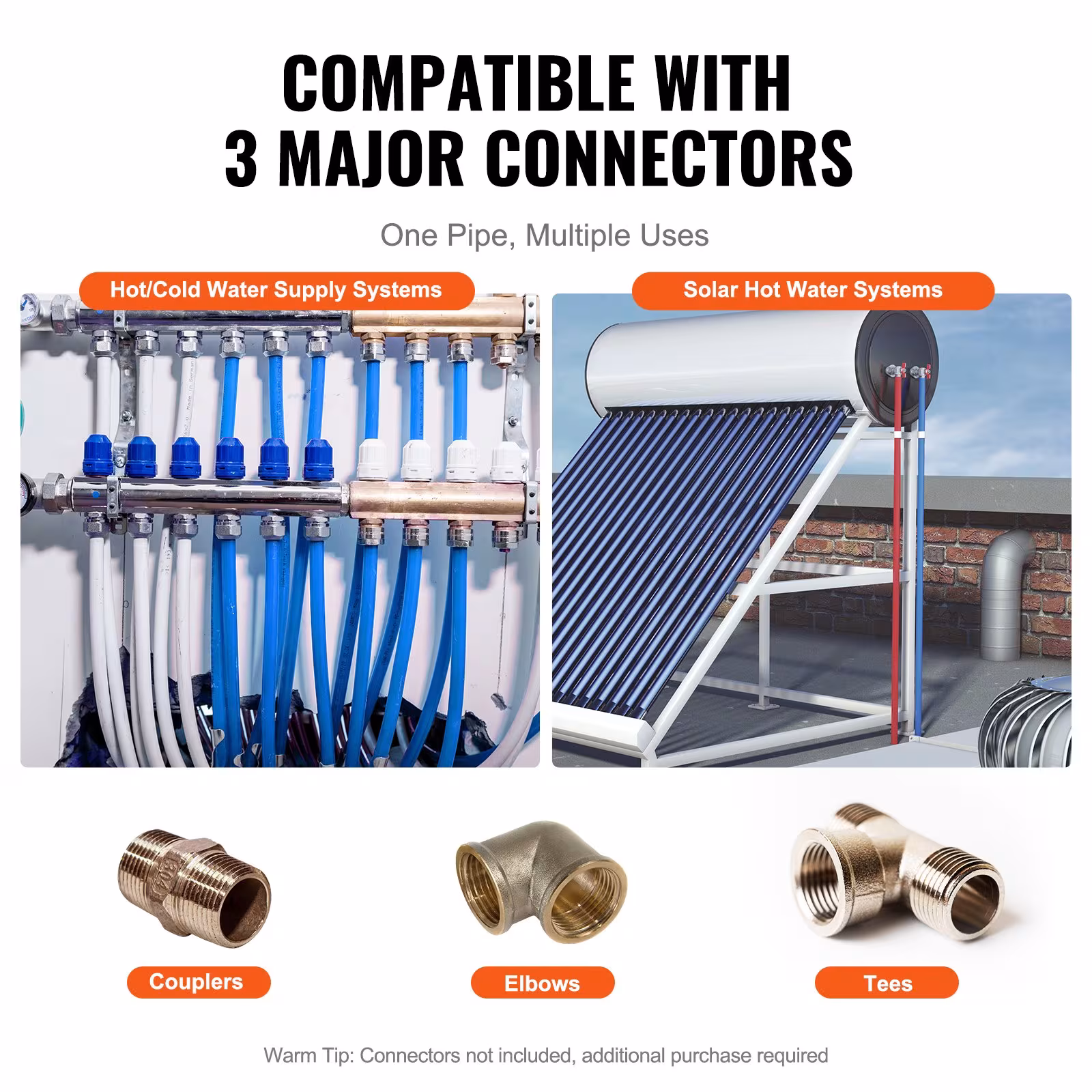 Feet Length PEX-A Flexible Pipe Tubing For Potable Water, Pex Water Lines For Hot Cold Water Easily Restore, Plumbing Applications With Free Cutter,Blue