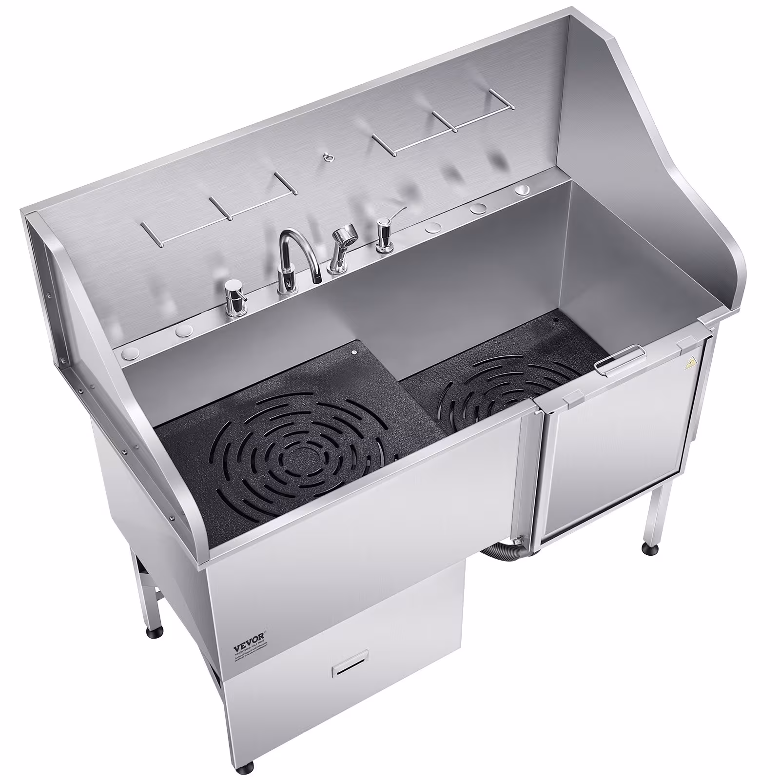 61 Inch Dog Grooming Bath Tub Stainless Steel W Ramp Water Filter