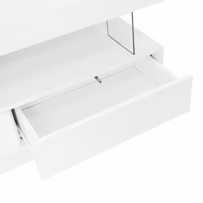 TV Stand Cabinet High Gloss TV Stand Unit With LED Lights 160CM, 3 Drawers, 3 Open Storage Space, For Bedroom Living Room Home Furniture