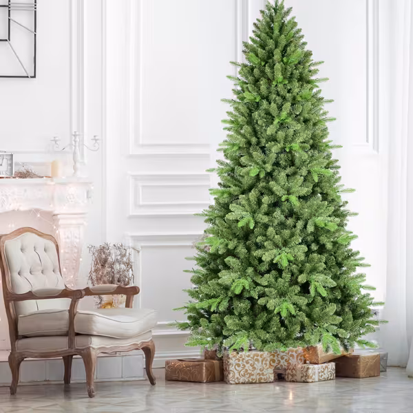 Artificial 6ft Green Christmas Tree With 1168 PE PVC Mixed Branch Tips, Hinged Premium & Foldable Base For Indoor Holiday Decorating