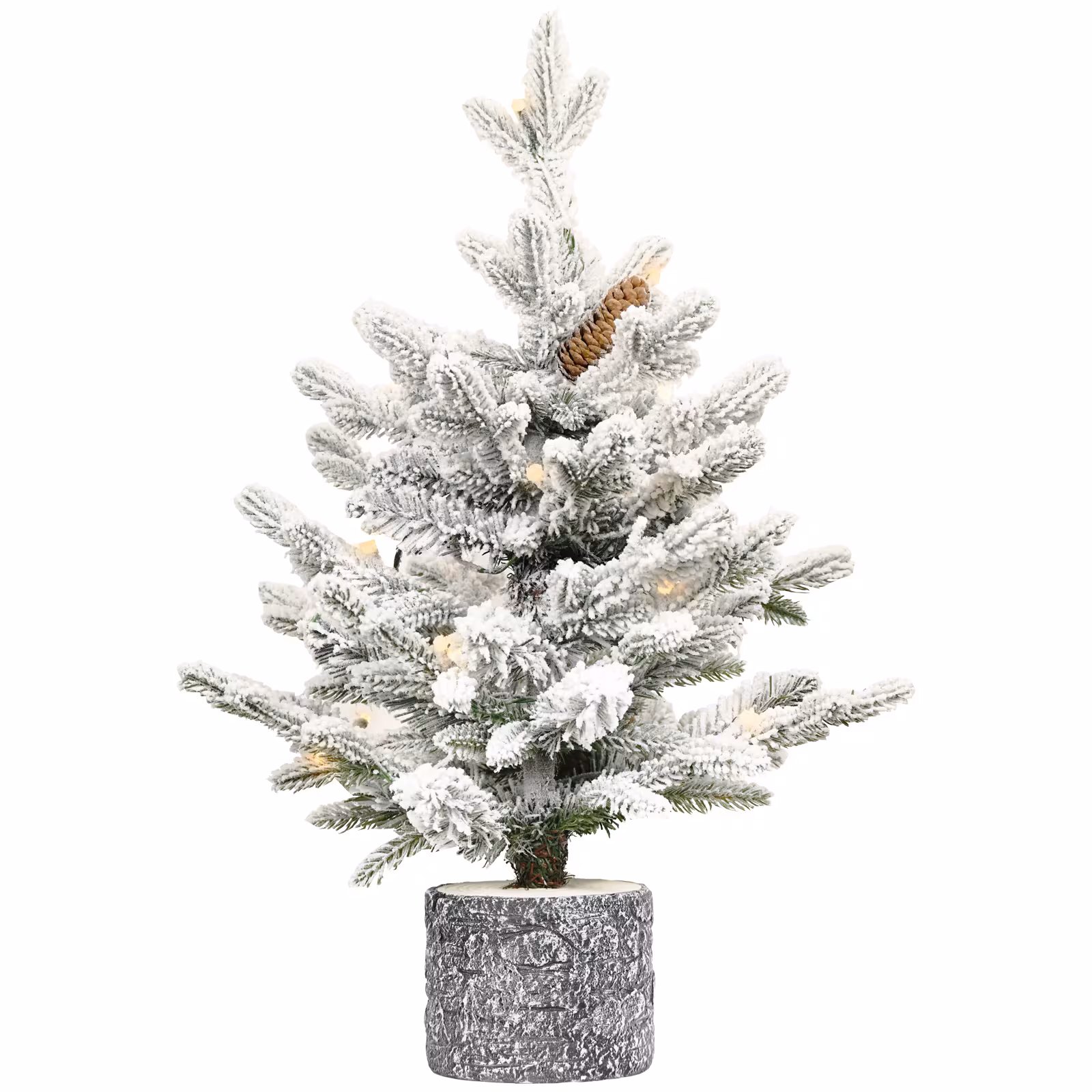 2,3,4,5,6ft PE PVC Decorated Flocking Basin Tree Artificial Christmas Tree