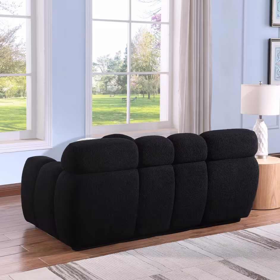 64.96 Length ,35.83inch Deepth ,human Body Structure For USA People, Marshmallow Sofa,boucle Sofa ,2 Seater, BEIGE BOUCLE