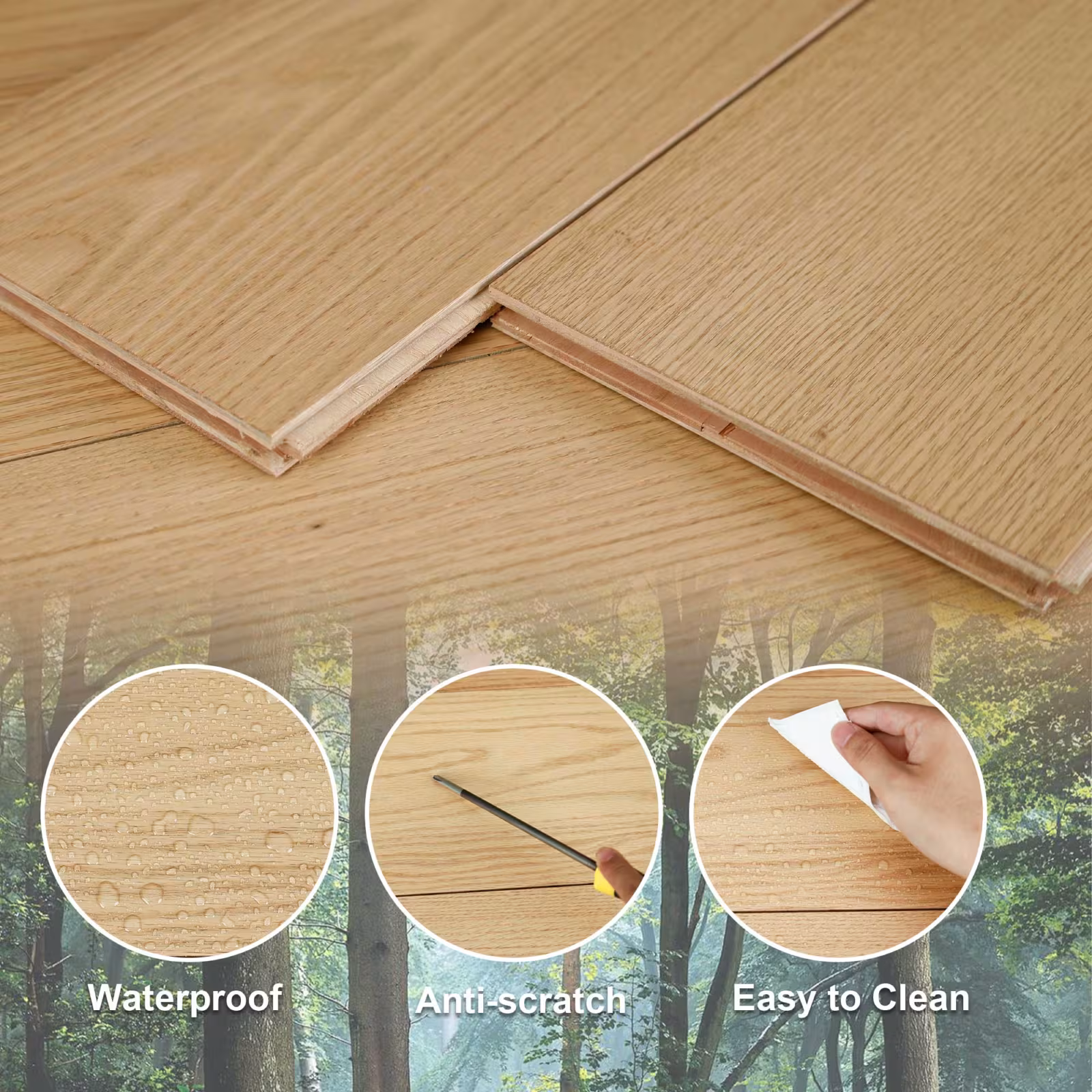 Original Wooden 0.59 In. T X 47.64 In. L X 6.5 In. W Tongue And Groove Engineered Hardwood Flooring-Prohibited From Being Sold On Wayfair And Amazon Platforms