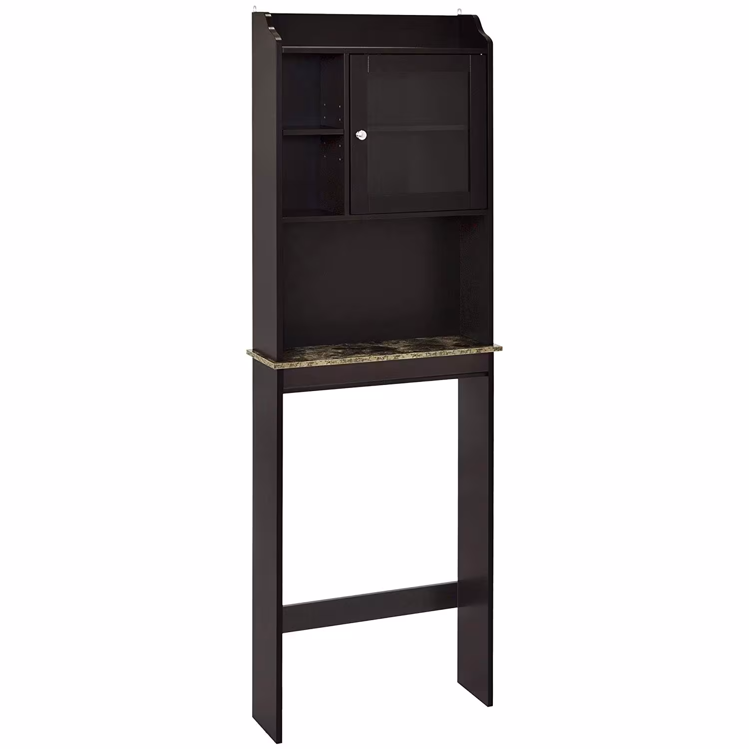 Modern Over The Toilet Space Saver Organization Wood Storage Cabinet For Home, Bathroom - Espresso