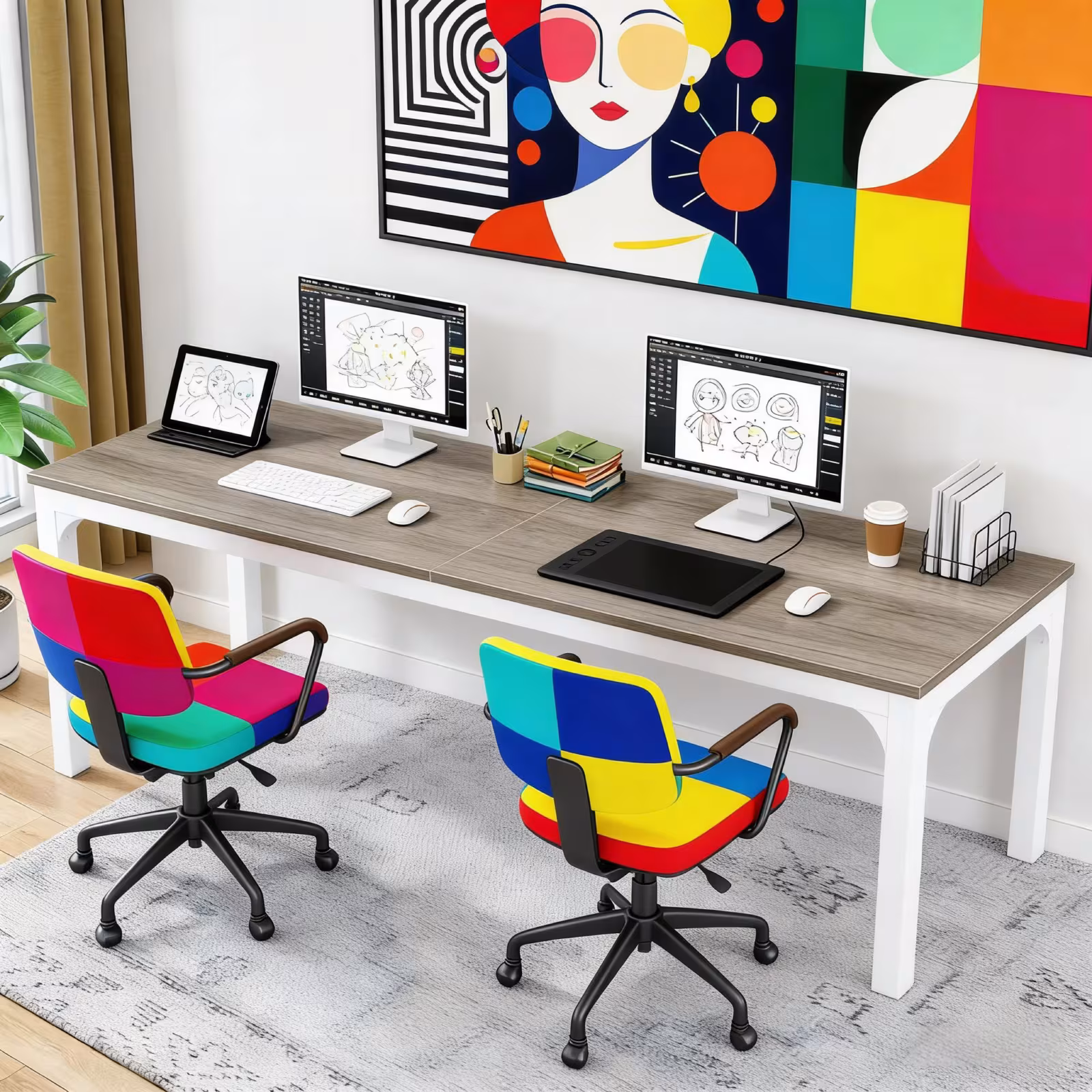 Conference Table,Extra Long Writing Desk,Office Desk