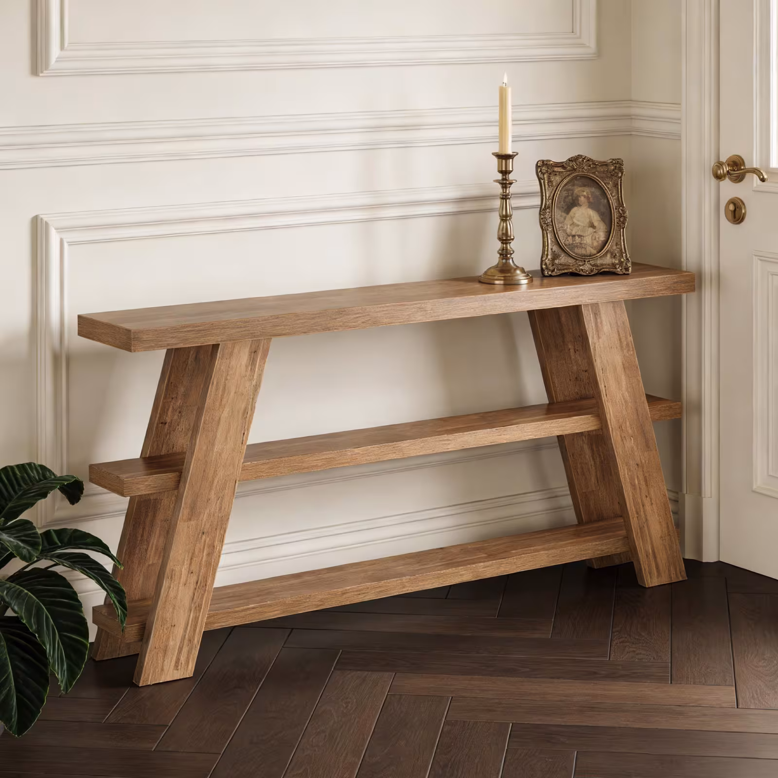 Slim Storage Side Table,3-Tier Console Table,Sofa Table