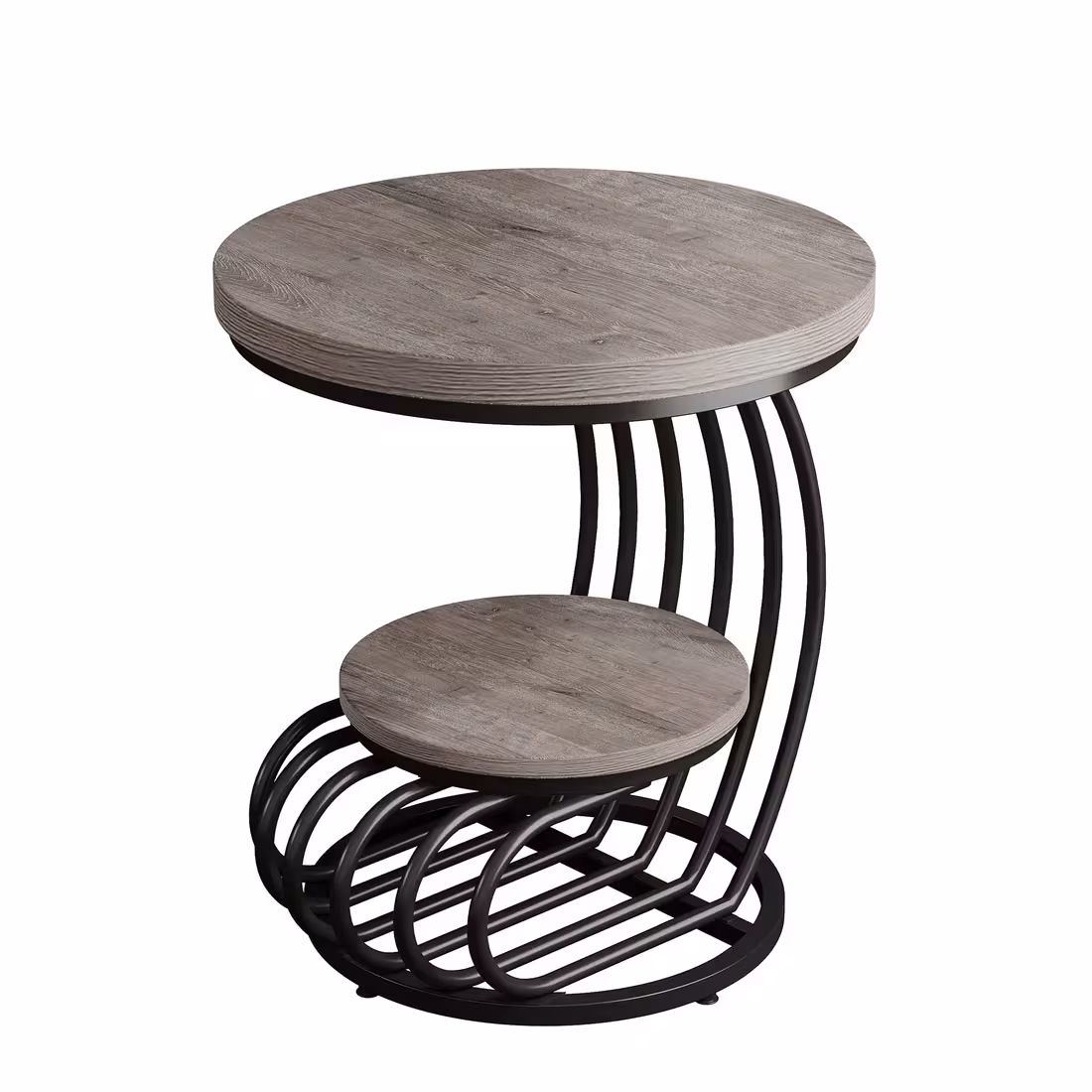 2 Tiers Couch Table,Round Side Table,End Table