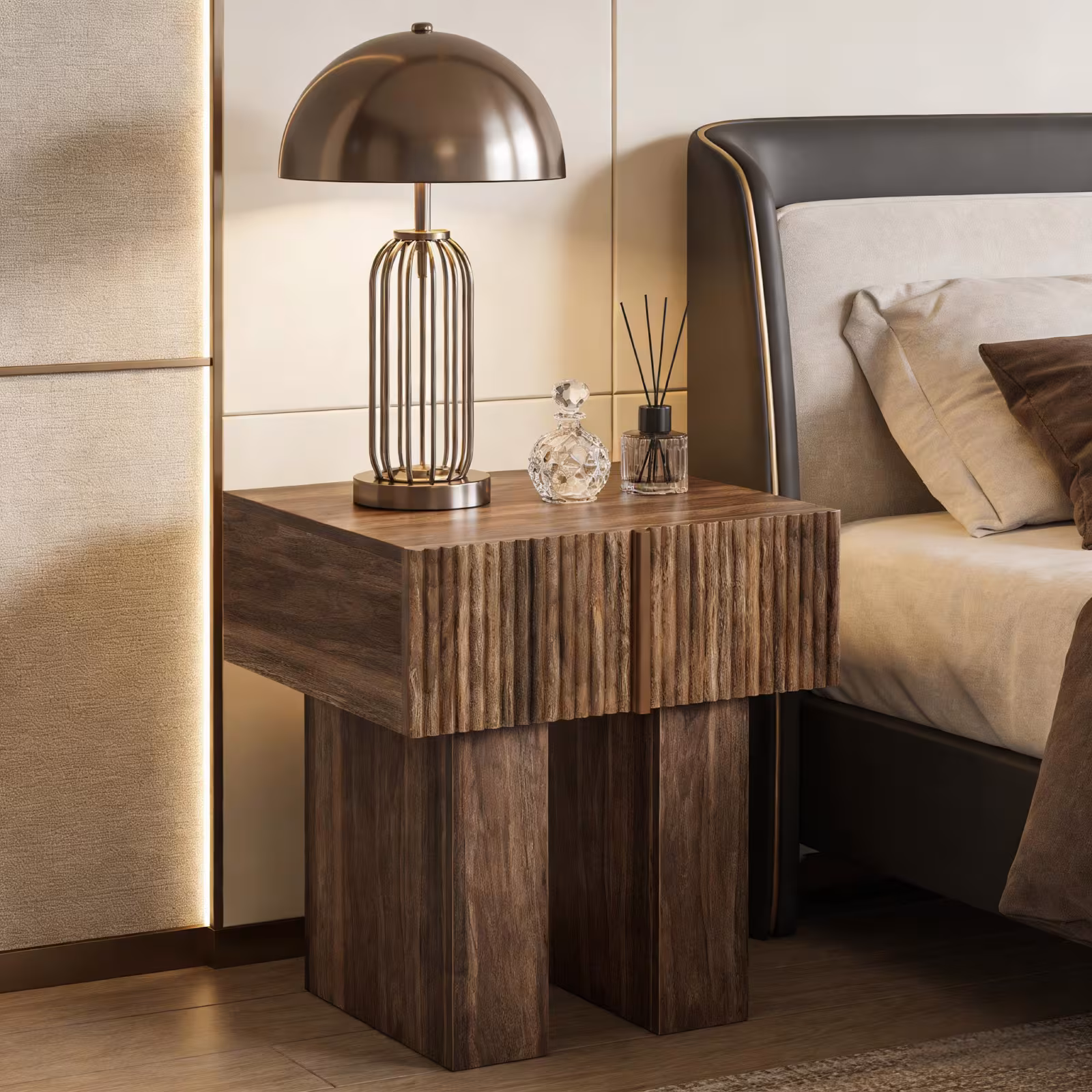 Bedside Table,Storage Nightstand