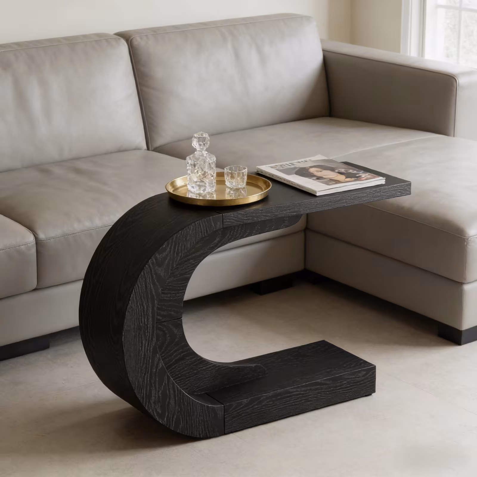 Stylish Hallway Table,Console Table,C-Shaped Accent Table