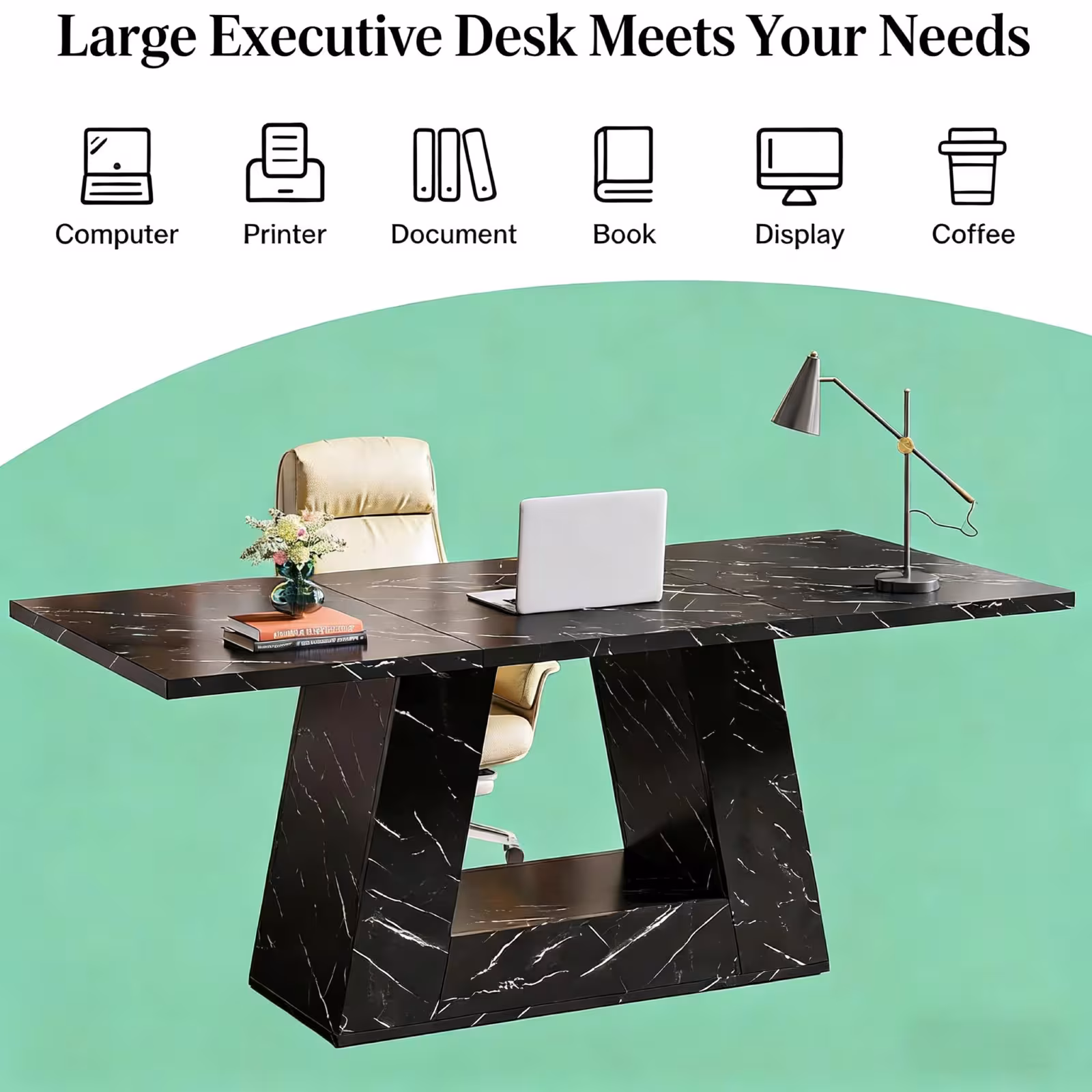 Spacious Office Desk,Computer Desk,Executive Desk