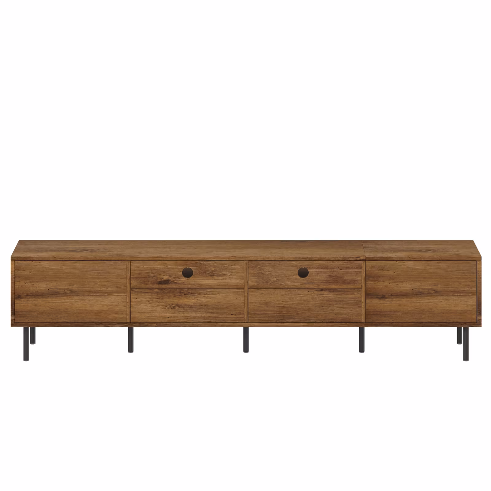 Mid Century TV Stand With 2 Drawers, Media Console Table For TVs Up To 85'', Entertainment Center With Storage For Living Room, Bedroom, Home Theatre