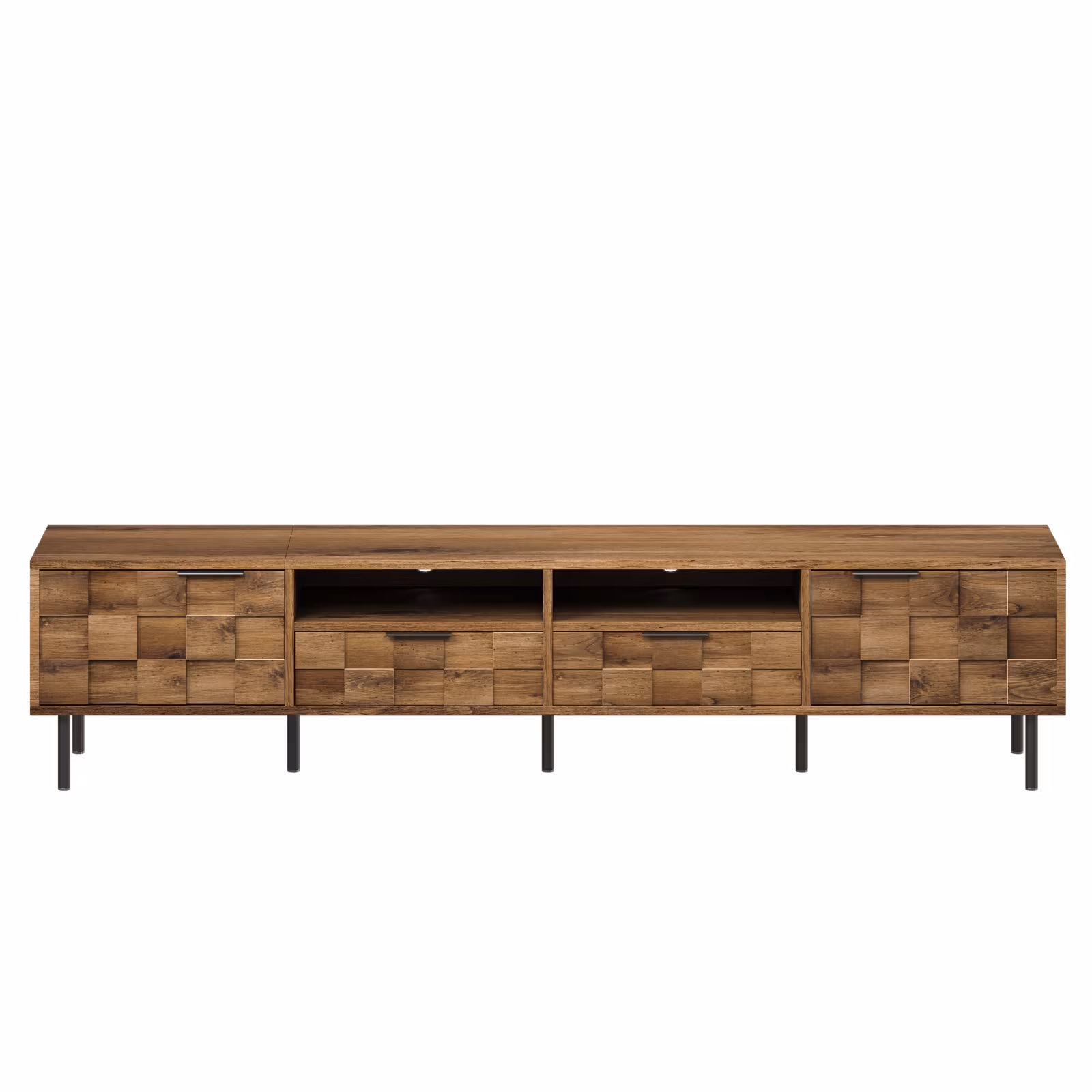 Mid Century TV Stand With 2 Drawers, Media Console Table For TVs Up To 85'', Entertainment Center With Storage For Living Room, Bedroom, Home Theatre
