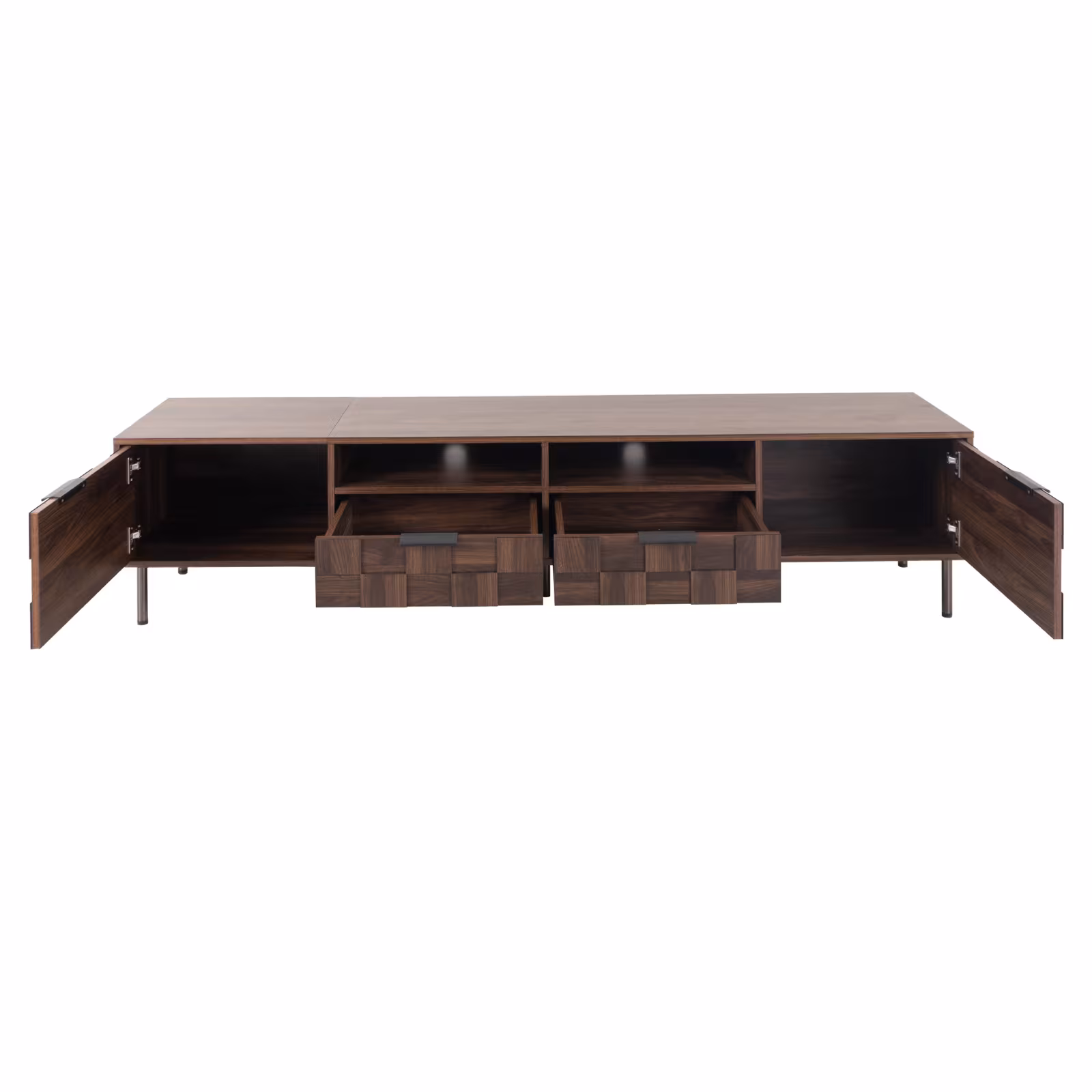 Mid Century TV Stand With 2 Drawers, Media Console Table For TVs Up To 85'', Entertainment Center With Storage For Living Room, Bedroom, Home Theatre