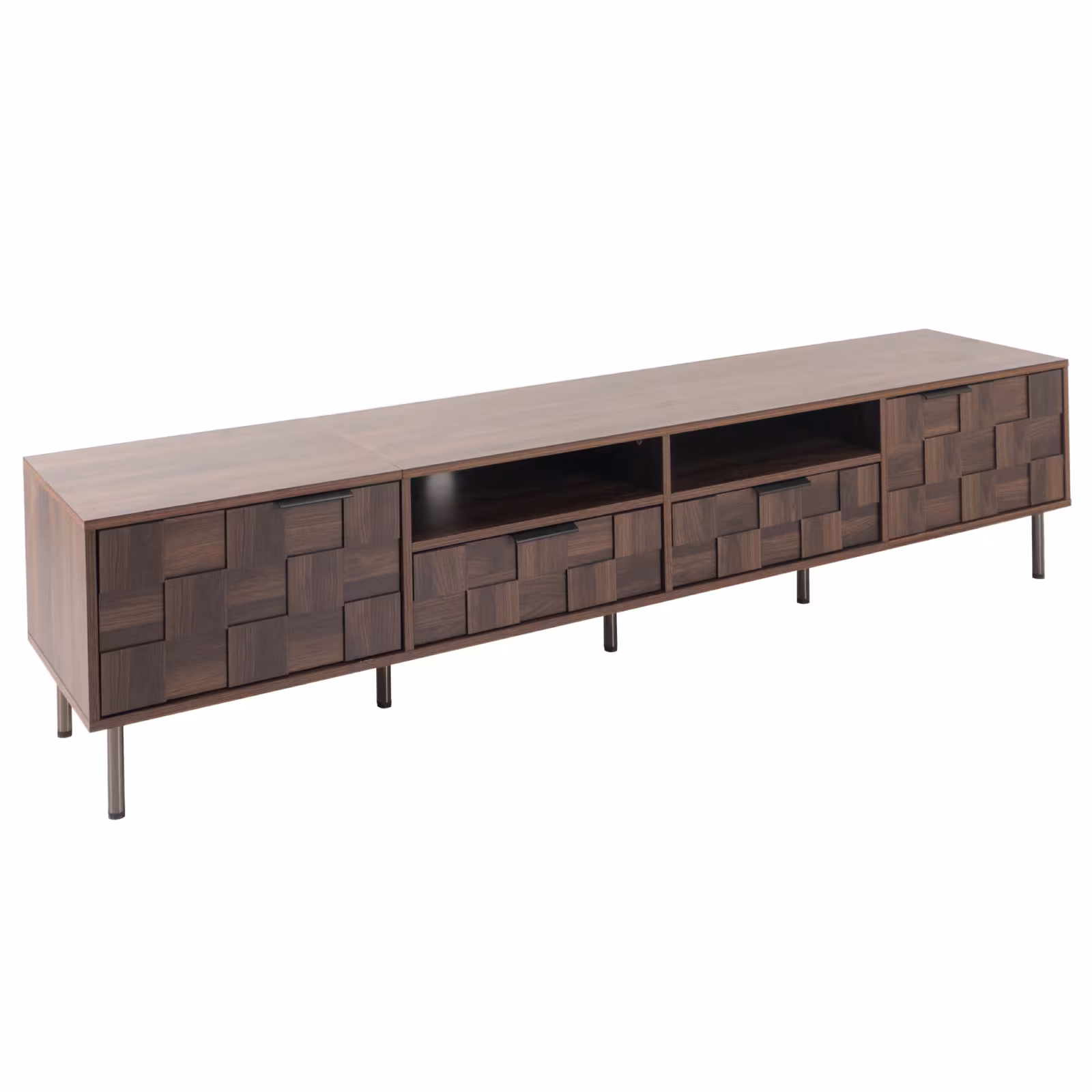 Mid Century TV Stand With 2 Drawers, Media Console Table For TVs Up To 85'', Entertainment Center With Storage For Living Room, Bedroom, Home Theatre