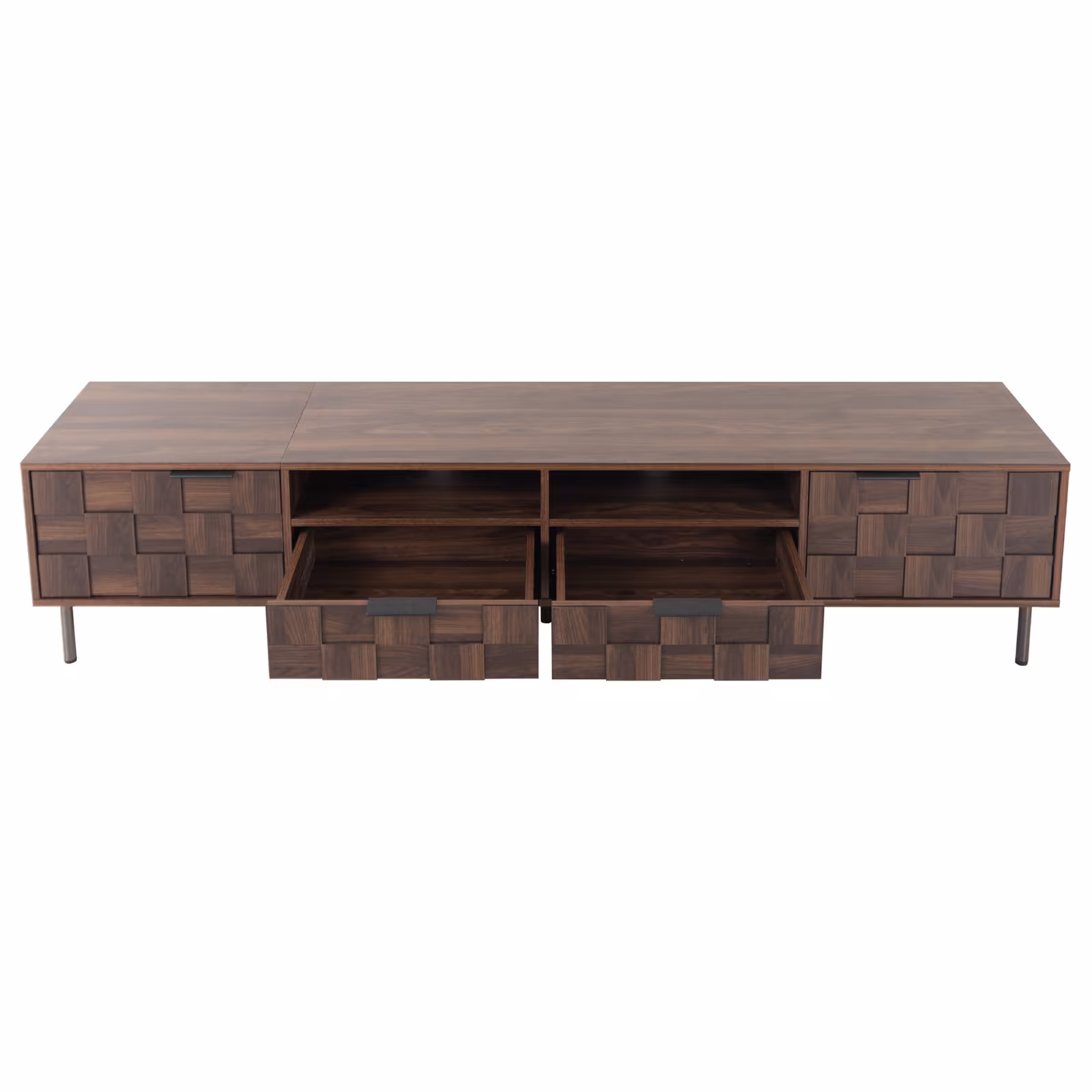 Mid Century TV Stand With 2 Drawers, Media Console Table For TVs Up To 85'', Entertainment Center With Storage For Living Room, Bedroom, Home Theatre