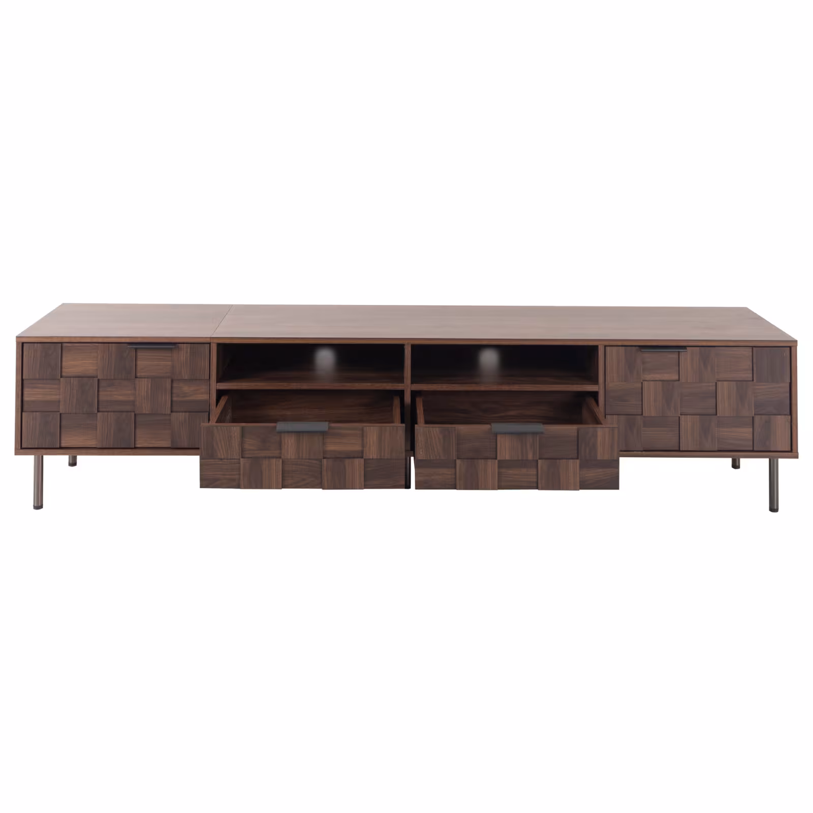 Mid Century TV Stand With 2 Drawers, Media Console Table For TVs Up To 85'', Entertainment Center With Storage For Living Room, Bedroom, Home Theatre