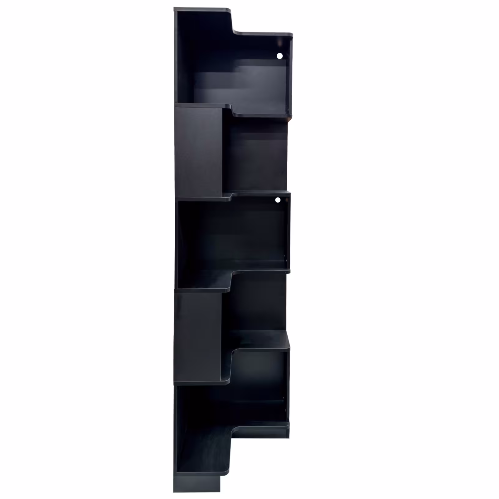 Corner Book Shelf - 5 Tier Corner Bookshelf Bookcase With Baffle, Freestanding L Shaped Display Shelf Stand With Led Lights For Home Office, Living Room, Bedroom, Kitchen