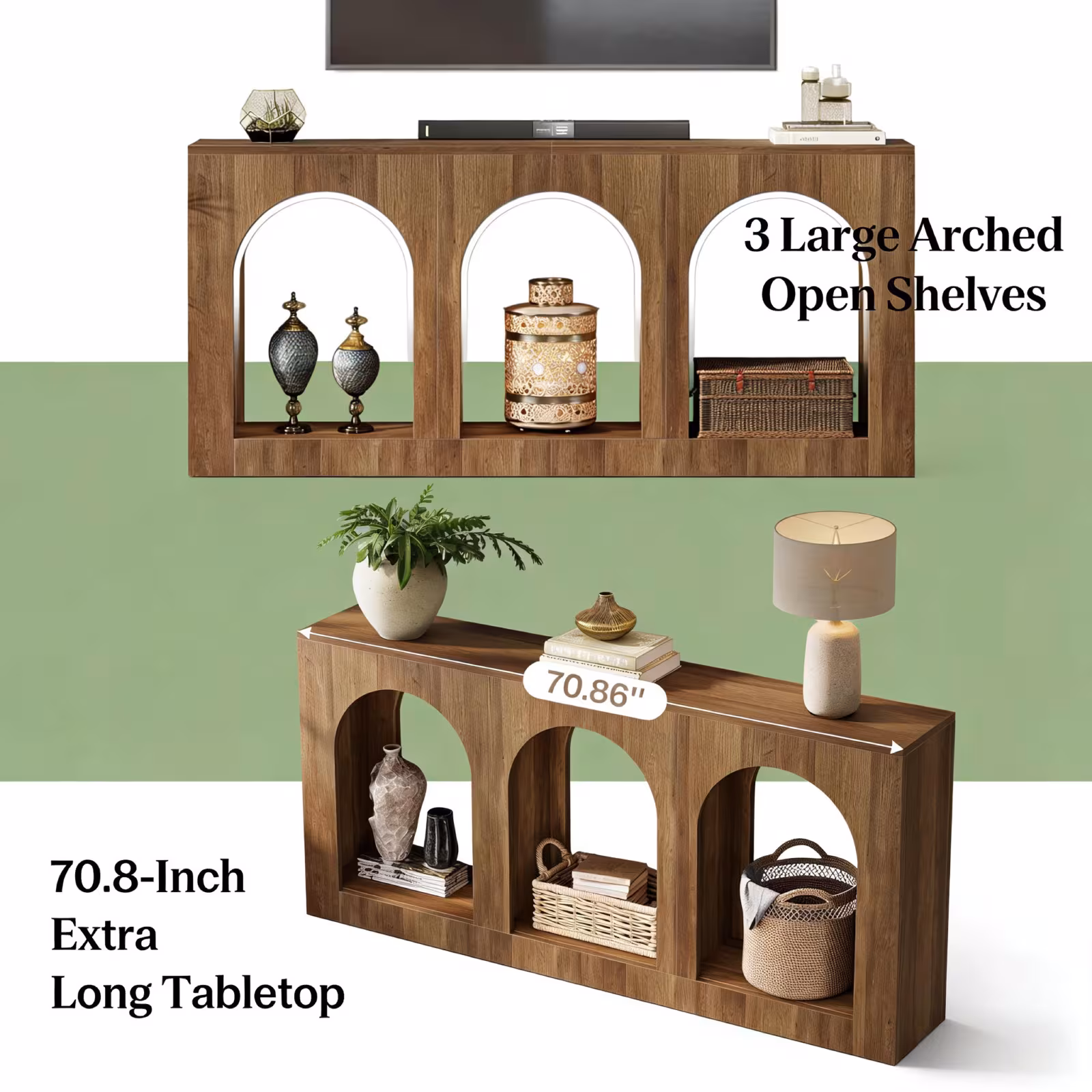 Classic Design Side Table,Arched Entryway Table,Console Table Only Table