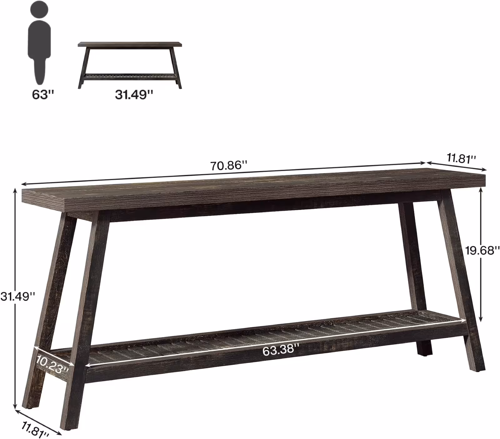 2-Tier Sofa Table,Console Table,Side Table