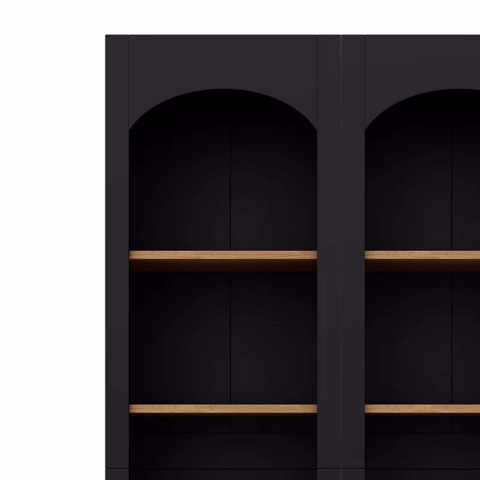 ON-TREND Free Standing 5 Tier Bookshelves, Bookcases Set Of 2, Farmhouse Two-Tone Storage Cabinet With Adjustable Shelves, Modern 72H Kitchen Pantry Cabinet For Living Room, Home Office, Black