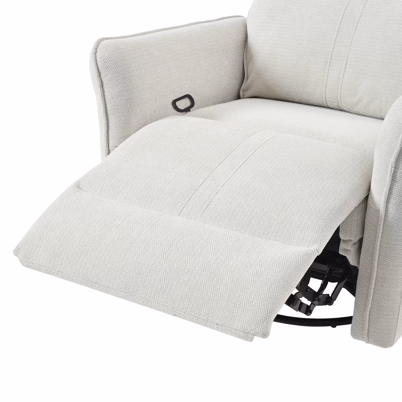 360 Swivel Rocker Recliner Chair,Swivel Nursery Rocking Chair WPull Ring,Glider Chair,Modern Rocking Swivel Recliner Chair For Bedroom,Living Room Chair Home Theater Seating Fabric Gray-360Swivel