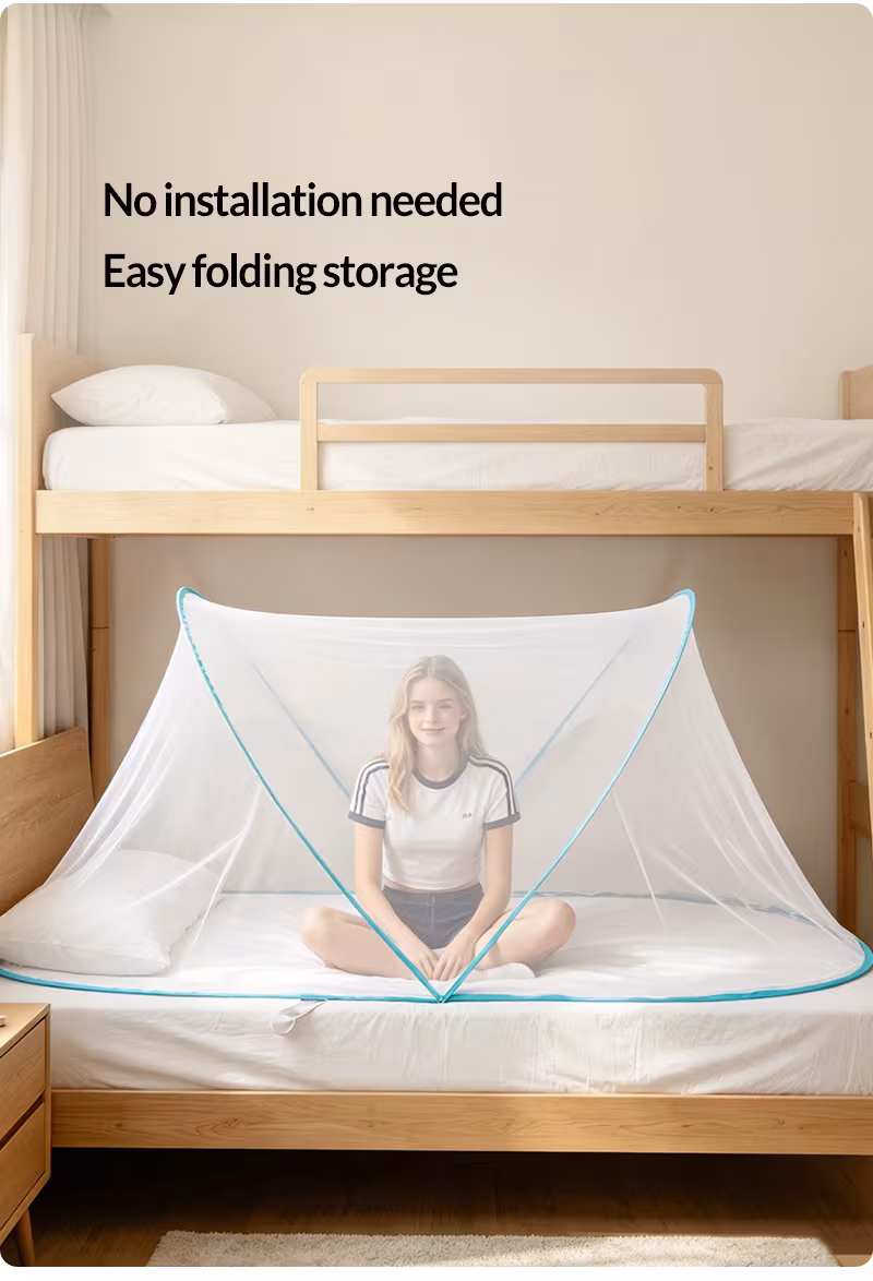 Full-Coverage, No-Installation, Easy-to-Use Mosquito Net For Student Dorm Rooms And Home Bedrooms