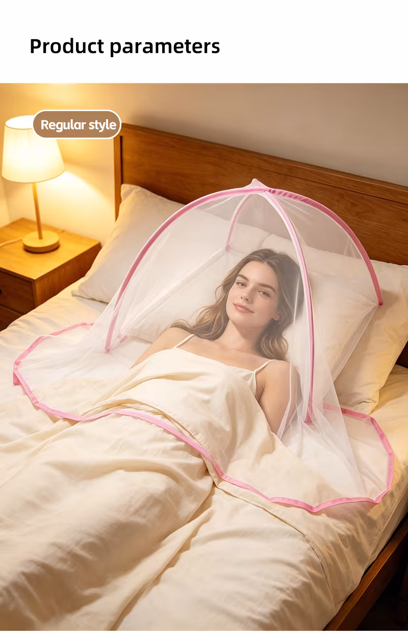 Installation Free Folding Mosquito Net For Home And Student Dormitorie Face-Covering Fine Mesh Mosquito Net