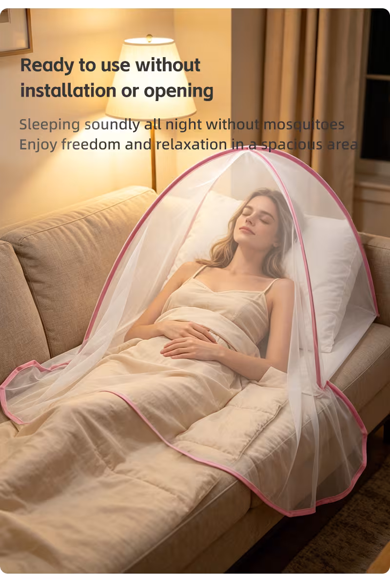 Installation Free Folding Mosquito Net For Home And Student Dormitorie Face-Covering Fine Mesh Mosquito Net