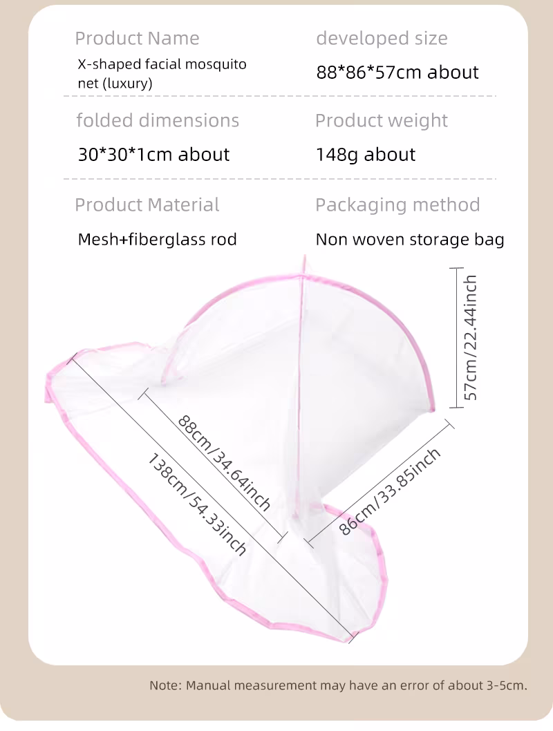 Installation Free Folding Mosquito Net For Home And Student Dormitorie Face-Covering Fine Mesh Mosquito Net