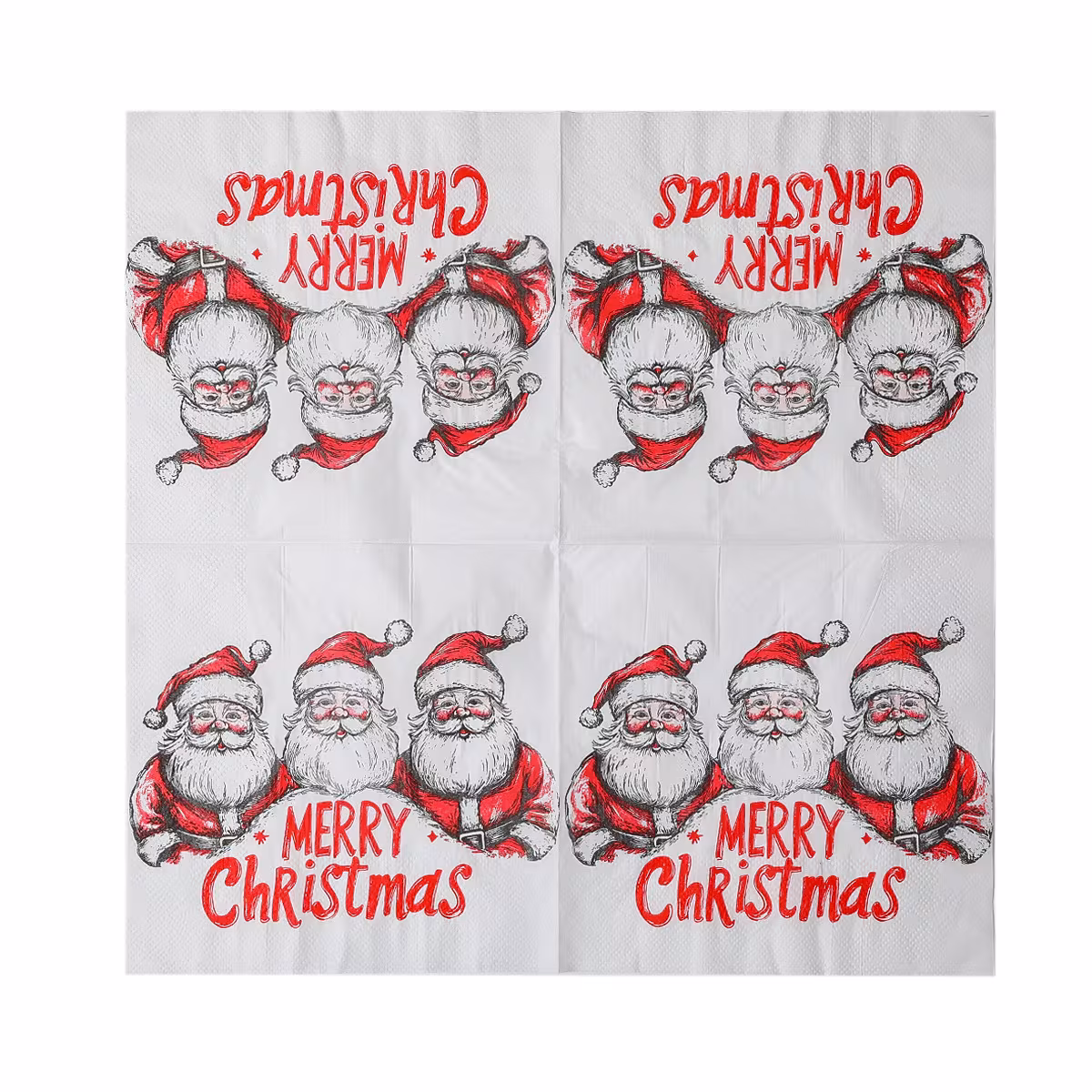 Christmas Party Square Napkins Hotel Holiday Thickeneded Food Grade Paper Towels Household Disposable Napkins