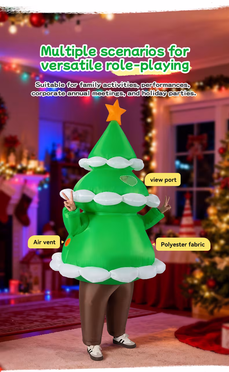 Cross-Border Christmas Tree Inflatable Costumes, Carnival Performance Costumes, Cosplay, Makeup, Accessories, Inflatable Outfits, Party Supplies