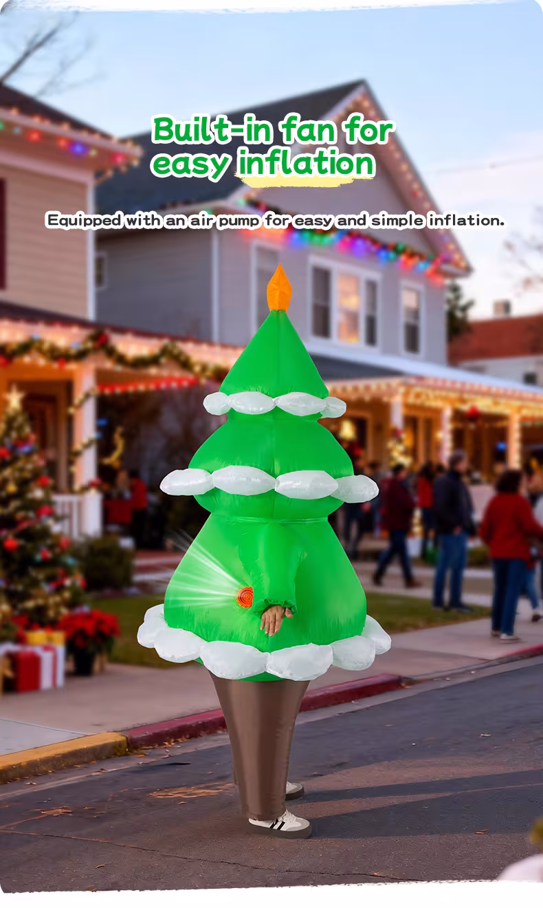 Cross-Border Christmas Tree Inflatable Costumes, Carnival Performance Costumes, Cosplay, Makeup, Accessories, Inflatable Outfits, Party Supplies