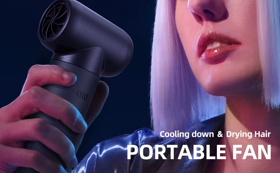 Violent Turbine E-sports Dust Blower High-speed Outdoor Bladeless Handheld Fan