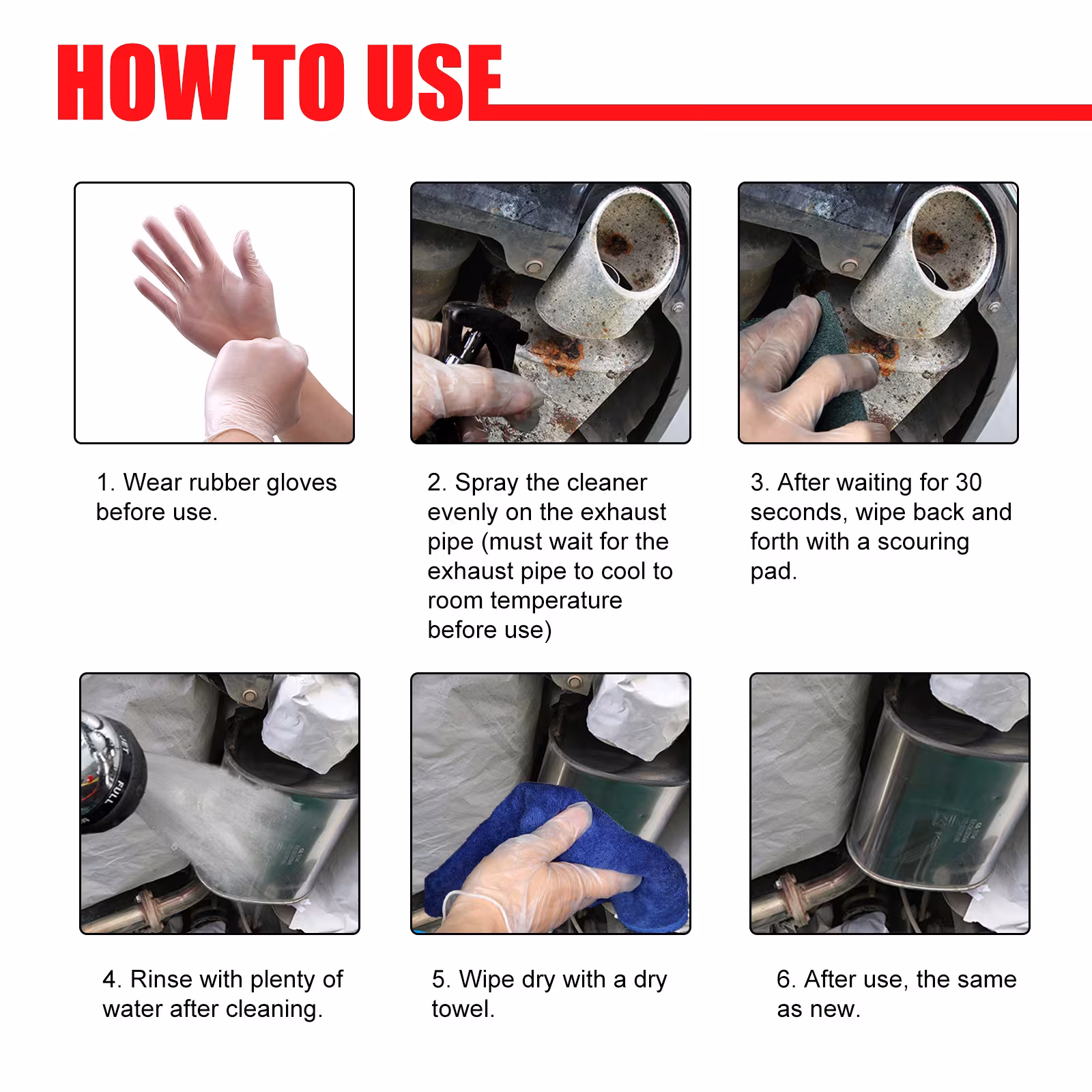 Car Exhaust Pipe Multifunctional Metal Rust Cleaner