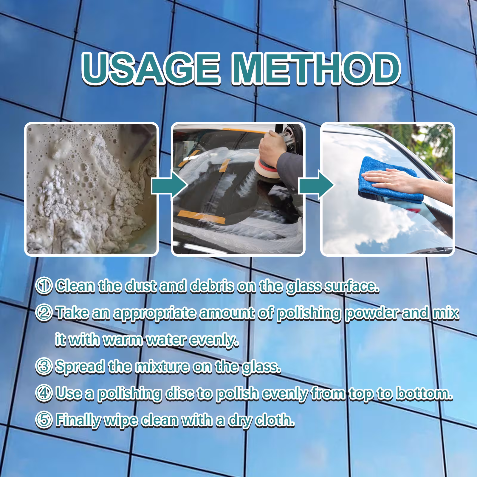 Car Scratch Repair Windshield Defogging Cleaning Powder