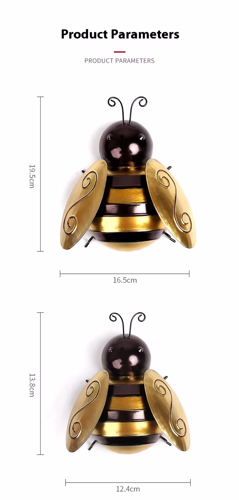 Idyllic Bee Iron Wall Decoration