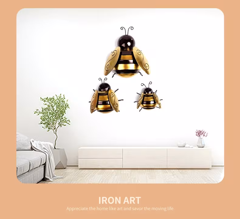 Idyllic Bee Iron Wall Decoration