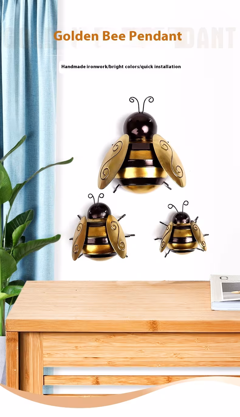 Idyllic Bee Iron Wall Decoration
