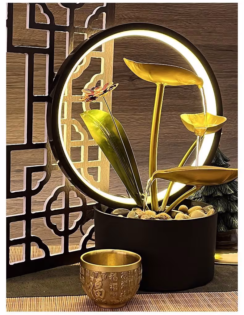 Circulating Water Fashionable And Minimalist Home Flow Ornaments