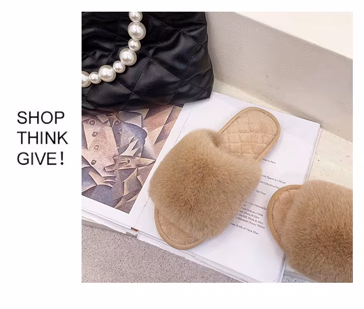 Women's Home Flat Warm Online Influencer Fashion Cotton Slippers