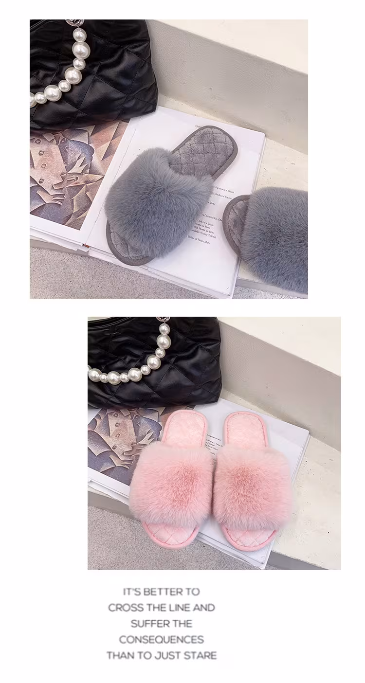 Women's Home Flat Warm Online Influencer Fashion Cotton Slippers