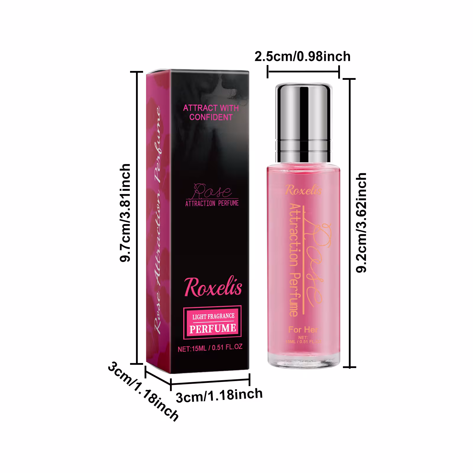 Rose Light Perfume Perfume Natural Portable Portable