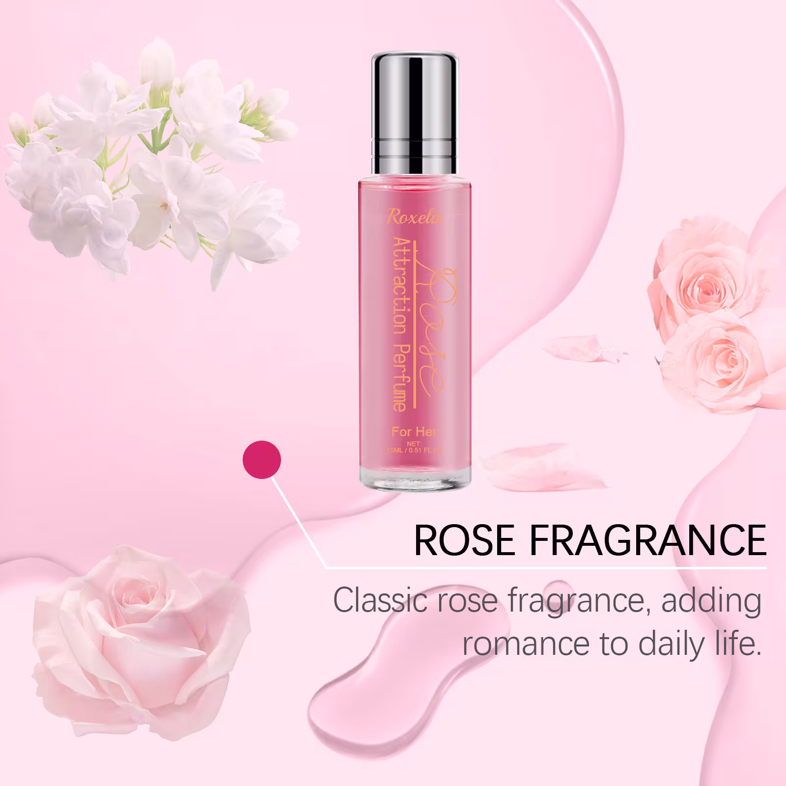 Rose Light Perfume Perfume Natural Portable Portable