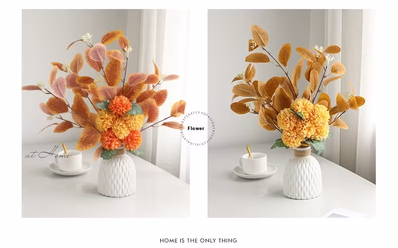 Home Decoration Essential Eucalyptus Leaves Chrysanthemum Bouquet Multi-color Optional Artificial Flower