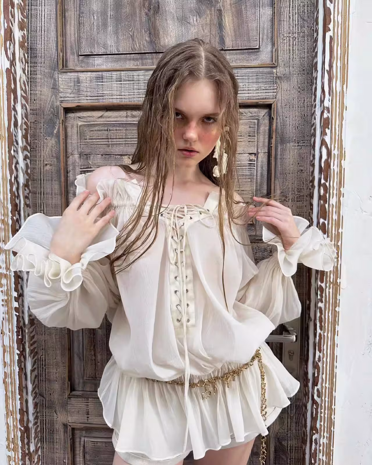 Top High Waist Shorts Fashionable And Graceful Suit