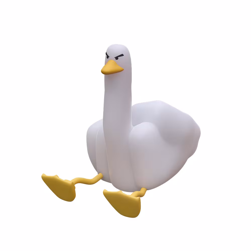 Amazon Cross-border Creative Gift Middle Finger Duck Small Night Lamp Rechargeable Dimming Vinyl Little Duck Night Light