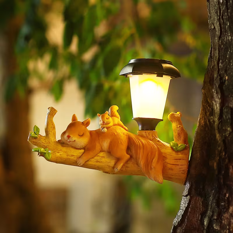 Solar Outdoor Yard Lamp Resin Cartoon